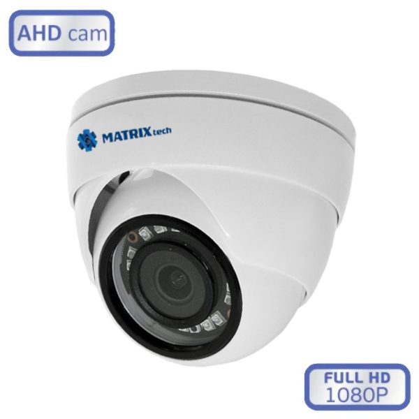 Антивандальная купольная Full HD мультигибридная камера MATRIX MT-DG1080AHD20XF (2,8мм)